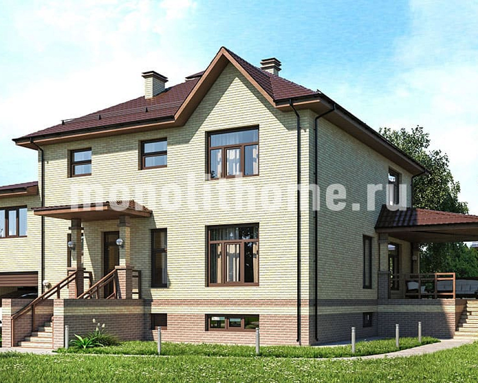 Дом из бетона Альтаир-2 двухэтажный 15х15 – компания «Монолит-домстрой»